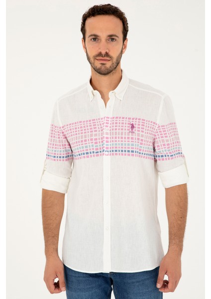 Erkek Menekşe Gömlek Desenli 50283773-VR037 modelleri
