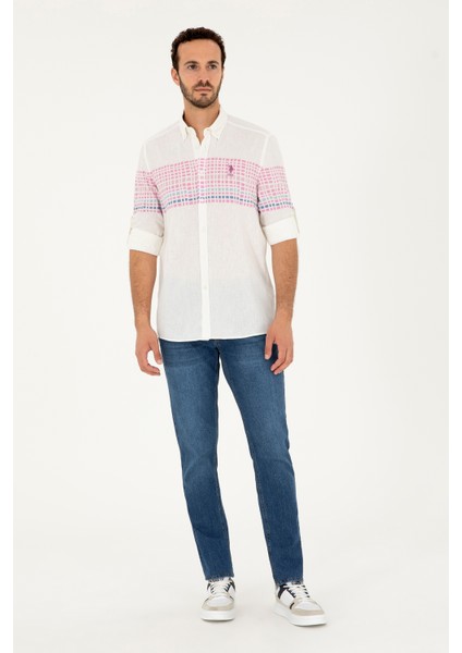 Erkek Menekşe Gömlek Desenli 50283773-VR037 fırsatları