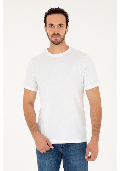 U.S. Polo Assn. Erkek Beyaz Tişört Basic 50294224-VR013