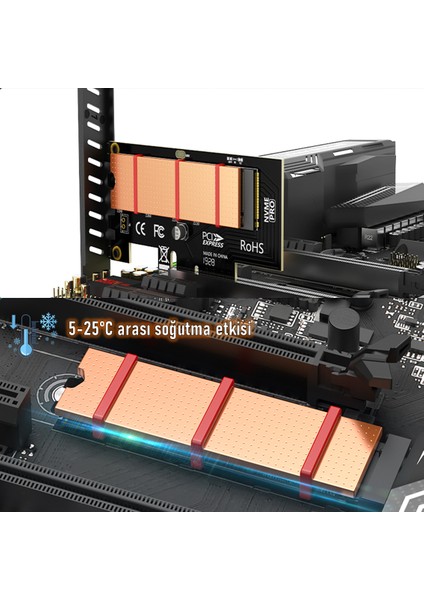 Copper2 Dizüstü Masaüstü M.2 NVMe M.2 SATA SSD Soğutucu Heatsink