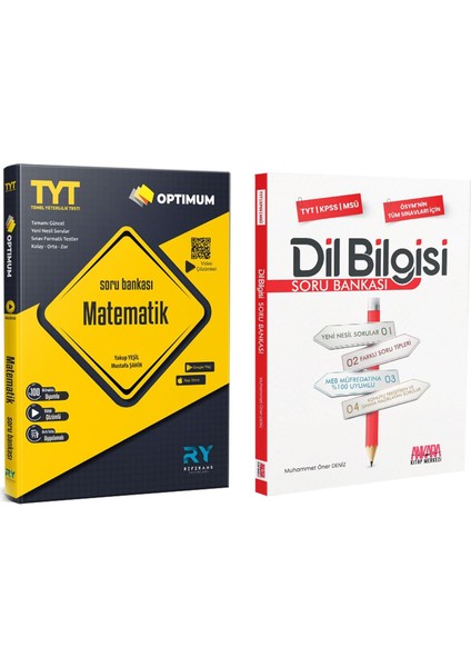 Tyt Matematik ve Ankara Kitap Merkezi Dil Bilgisi Soru Bankası Seti 2 Kitap