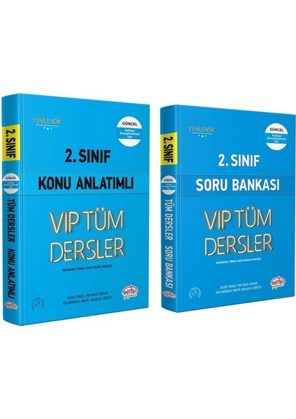 2.sınıf Vip Tüm Dersler Konu ve Soru Seti 2 Kitap