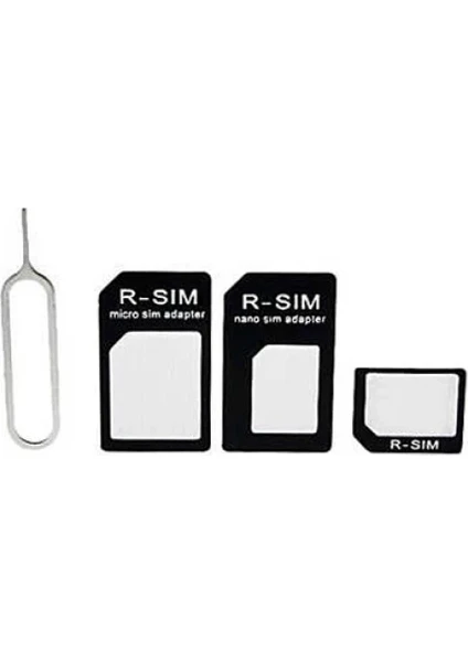 Nano ve Micro Sim Kart Adaptörü Simkart Büyütme Aparatı Set