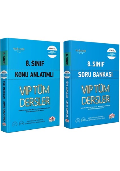 8.sınıf Vıp Tüm Dersler Konu ve Soru Seti 2 Kitap