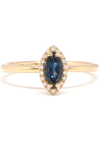 Markiz London Blue Pırlantalı Yüzük