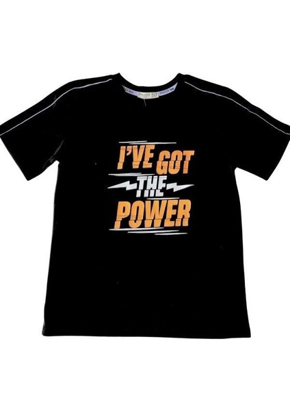 Erkek Çocuk Power Yazılı Pamuklu Tshirt