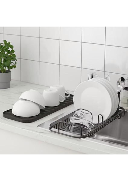Tekno Trust Gri Lıllhavet Çok Fonksiyonlu Bulaşıklık Antrasit Paslanmaz Çelik 25 X 30 Cm
