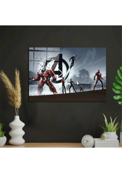 Avengers Temalı Metal Poster Tablo