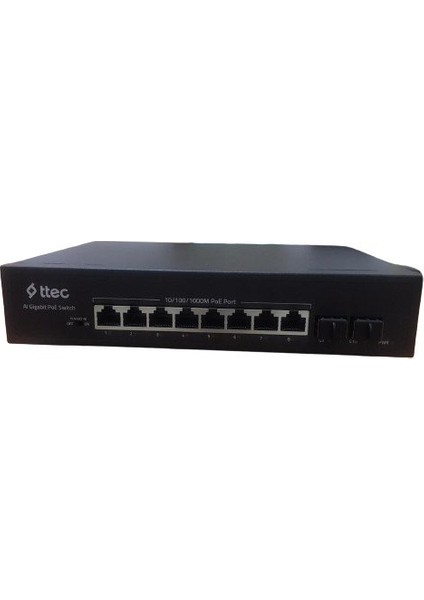 10120P, 2 Sfp 8 Portlu, 10/100/1000 Gigabit , Poe Switch 2 Sfp, 8 Port Poe + 120W