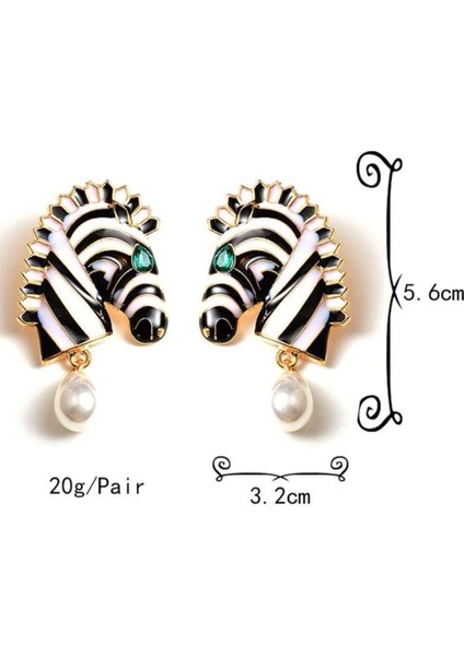 Joie Atelier Zebra Desen Küpe