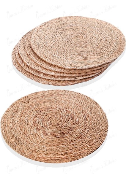 Dekoratif Modern 35 cm Hasır Amerikan Servis 1 Adet ROYALEKS-BLSSGS35