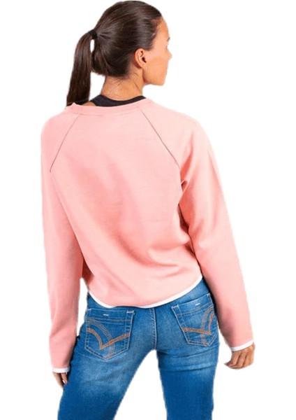 Womens Tech Fleece Crewneck Jumper Kadın Pembe Sweatshirt