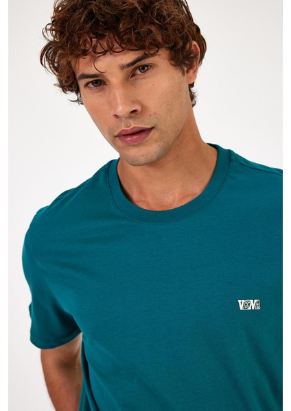 Erkek Vena Orman Baskılı Bisiklet Yaka Regular Fit Tişört modelleri