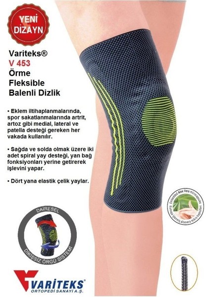 Örme Fleksible Balenli Dizlik Numara 5