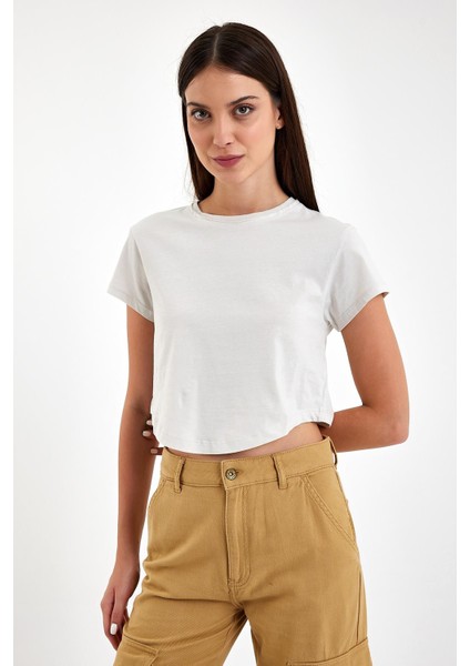 Kadın Maria Taş Crop Tişört modelleri