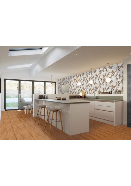 Kendinden Yapışkanlı Kahverengi Petek Mermer Desenli Pvc Panel 41X62 cm