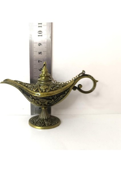 Alaaddin Sihirli Lamba Genie Lamp Ibrik Biblo 7 cm Antik Sarı fırsatları