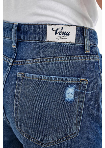 Kadın Sementa Bermuda Dark Blue Jean Şort fırsatları