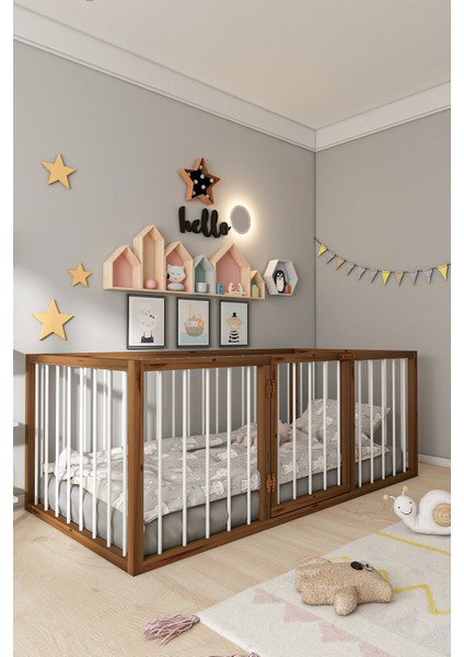 Frodo Ahşap Bebek Çocuk Montessori Yatak Kapılı