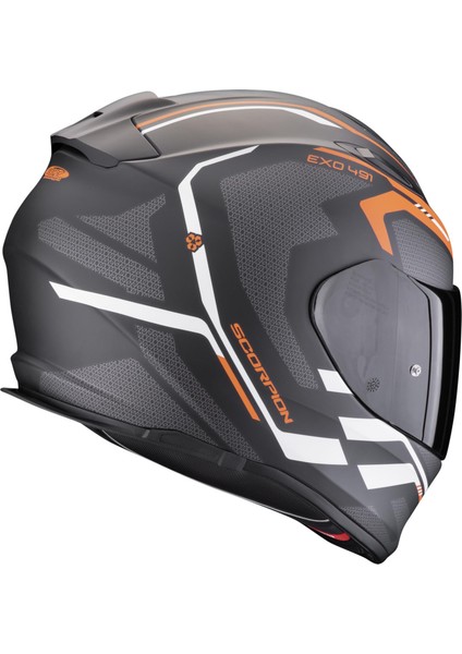 Exo 491 Evo Kripta Kapalı Motosiklet Kaskı Mat Siyah / Oranj modelleri