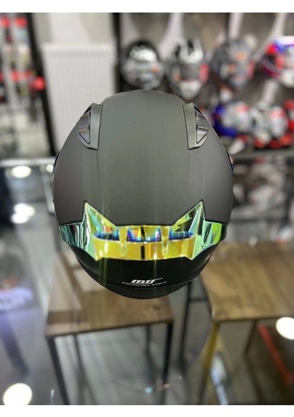 Prohelmets Mat Siyah Gold Vizör 201