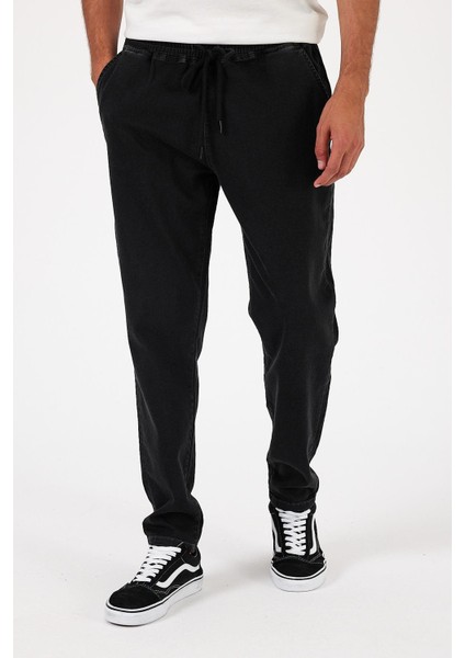 Erkek David Black Beli Lastikli Slim Fit Jean Pantolon fırsatları