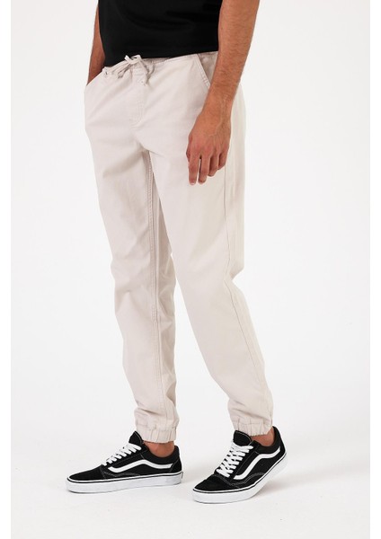 Erkek Simon Taş Slim Fit Gabardin Jogger Pantolon