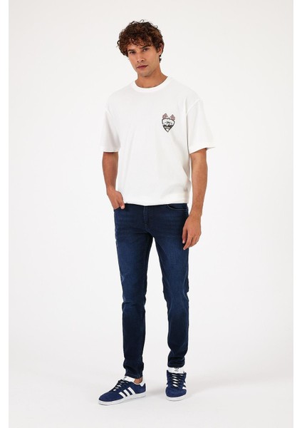 Erkek Teos Blue Black Skinny Jean Pantolon
