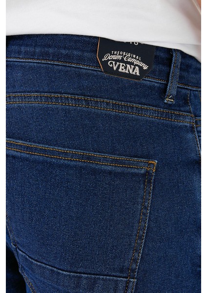 Erkek Smith Dark Blue Tapered Fit Jean Pantolon fırsatları