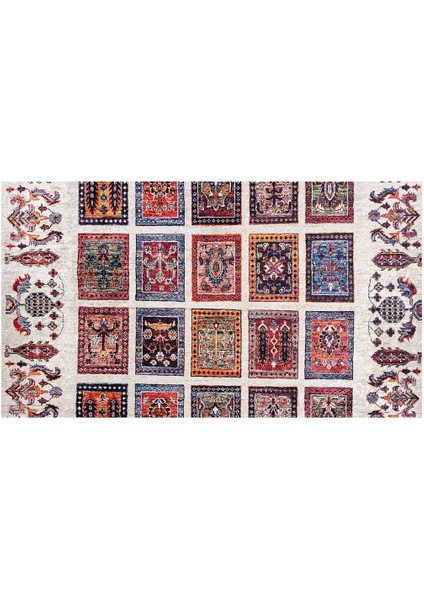 Halı Beyaz Patchwork Dijital Baskı Halı