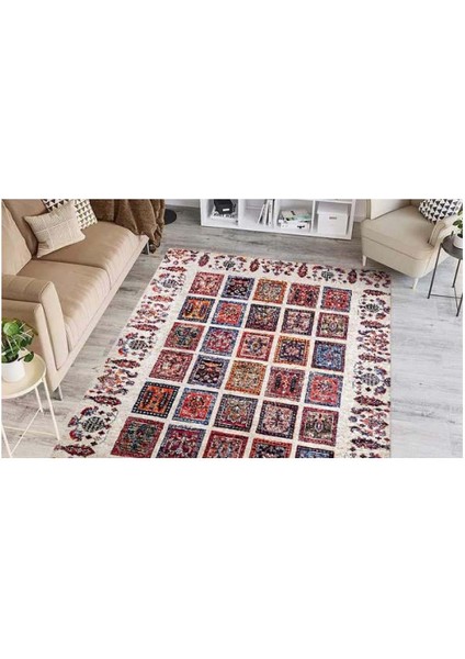 Halı Beyaz Patchwork Dijital Baskı Halı