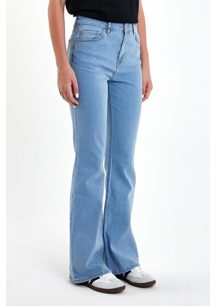 Kadın Jenny Sky Blue Flare Jean Pantolon