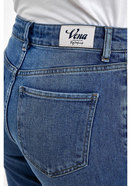 Kadın Marrakesh Dark Blue Straight Fit Jean Pantolon fırsatları