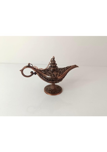 Alaaddin Sihirli Lamba Genie Lamp Ibrik Biblo 7 cm Bakır Renk