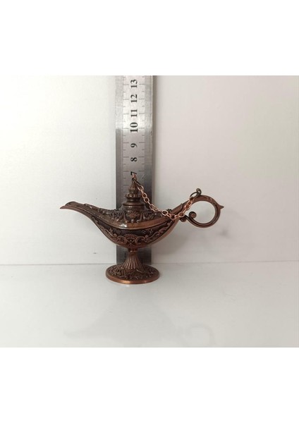Alaaddin Sihirli Lamba Genie Lamp Ibrik Biblo 7 cm Bakır Renk