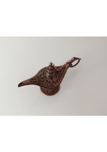 Alaaddin Sihirli Lamba Genie Lamp Ibrik Biblo 7 cm Bakır Renk