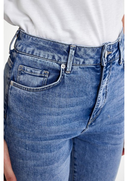Kadın Jessica Med Blue Mom Jean Pantolon modelleri
