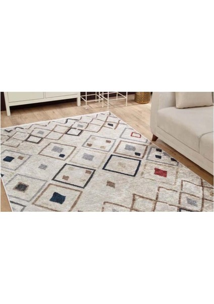 Halı Bej Geometri Desen Dijital Baskı Halı indirimleri