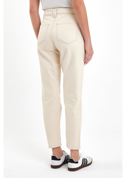 Kadın Norah Cepli Off White Jean Pantolon fırsatları