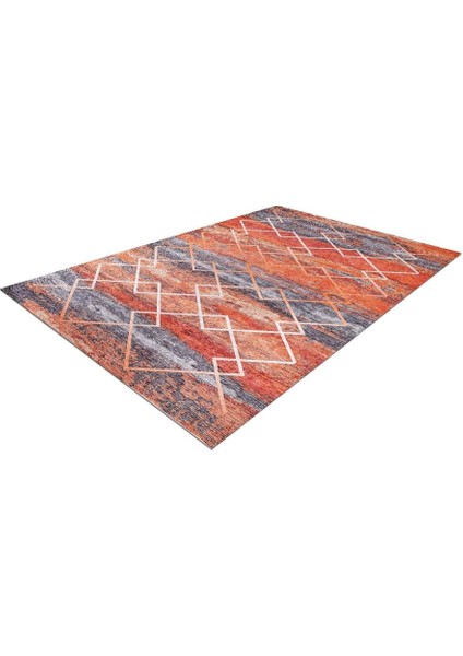 Halı Turuncu Geometrik Desen Dijital Baskı Halı fiyatları