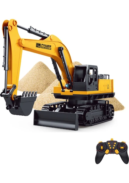 Learning Fun Uzaktan Kumandalı Şarjlı Excavator 1:12 360° Rotasyon Full Fonksiyon 43 cm