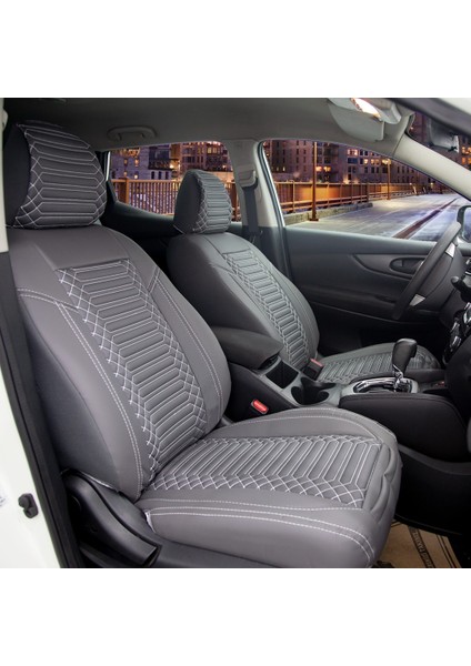 opel Meriva Uyumlu Deri Oto Koltuk Kılıfı Ön Arka Takım Giydirme Tip Füme Exclusıve Model Scr