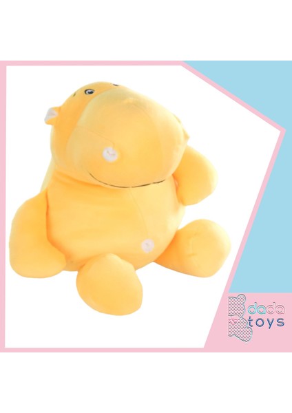 Dada Toys Su Aygiri - Hipopotam Peluş Uyku Arkadaşi 35 cm Sari 12