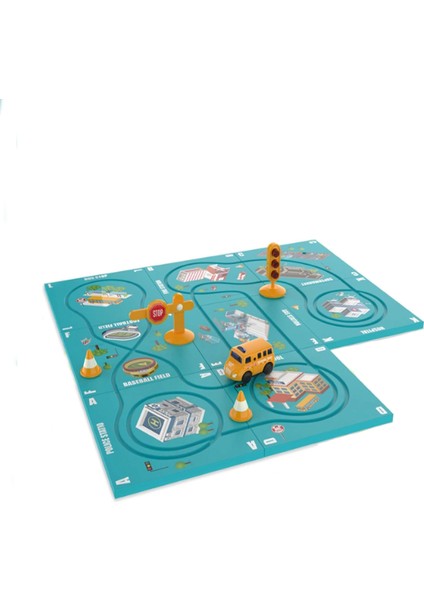 Learning Fun 13 Parça Stem Eğitici Beceri Geliştirici Mantıksal Kendin Yap Manyetik Parçalı Yol Inşa Oyunu Puzzle Oyuncak