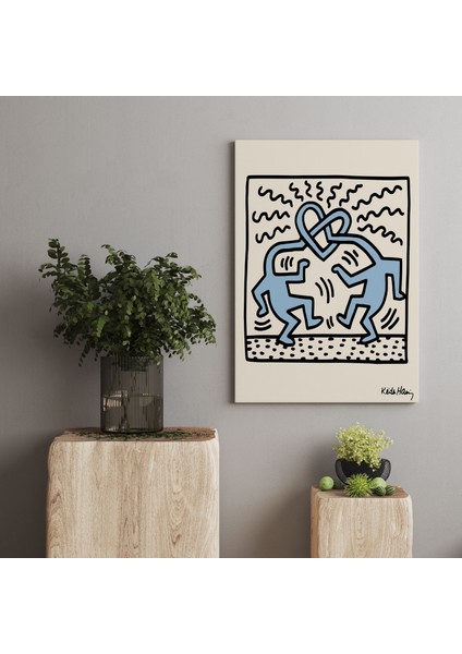 Salon Duvar Dekorasyonu Sanatsal Tablo Keith Haring Duvar Dekor Kanvas Tablo