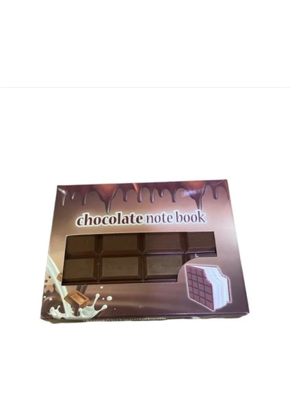 Harika Çikolata Kokulu Kare Çikolata Not Defteri Chocolate Notebook