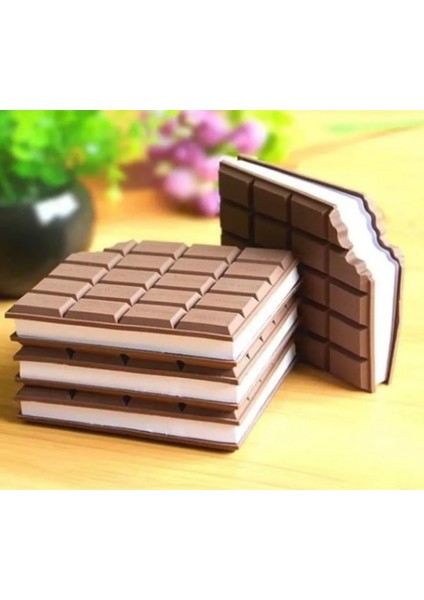 Harika Çikolata Kokulu Kare Çikolata Not Defteri Chocolate Notebook