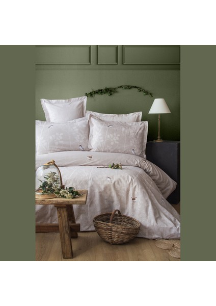 Senses Elysian Bej Çift Kişilik Pamuk Pike Takımı