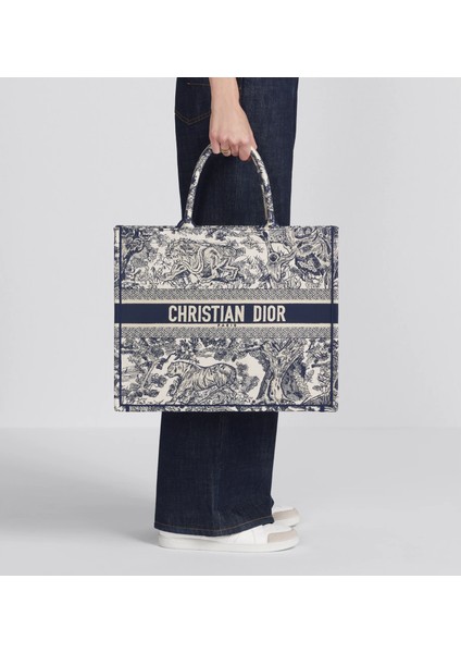 Dior Kadın Kol Çanta - Kol Çanta - Plaj Çanta - Large Dior Book Tote Bag