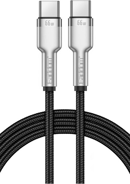 EC-PD01C 1m 66W Type-C To Type-C Pd Hızlı Şarj Kablosu - Siyah 12
